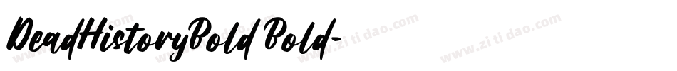 DeadHistoryBold Bold字体转换